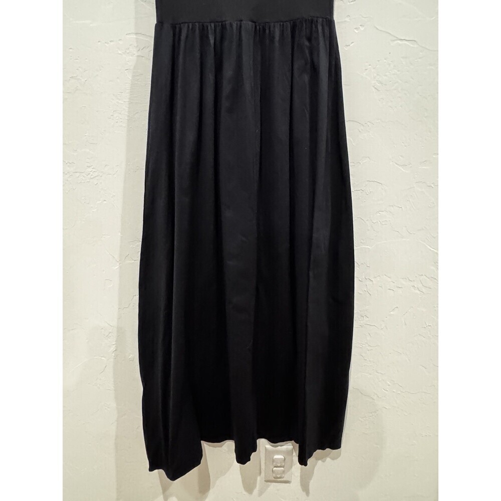 Eres Black Dress Stretchy Long Sleeveless Size M/L - Picture 7 of 9
